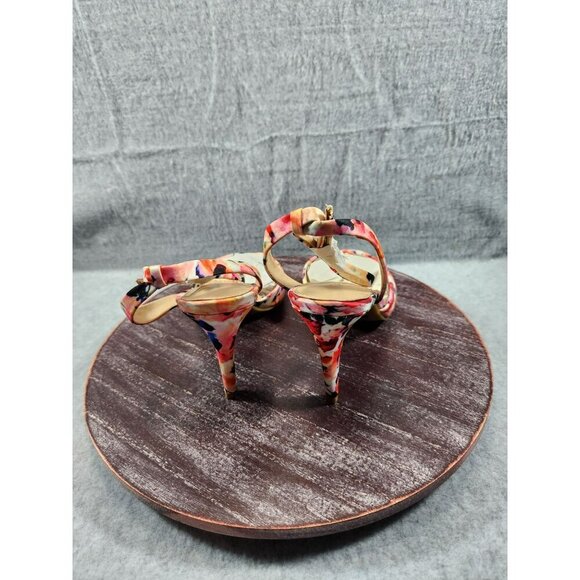 Rampage Ram-Winka Summer Floral Open-Toe High Heels With Ankle Strap W Size 7 Mu - Picture 4 of 11